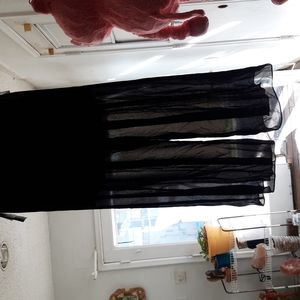 Womens black dress Slacks sz 10 lined Sheer legs ARMANI PANTS CALIENDO JR NITES